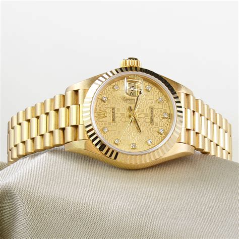 what year did rolex start using solid gold bands|Rolex gold oyster bracelet.